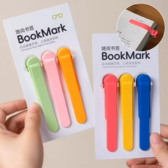 Soft Silicone Automatic Bookmark – Hands-Free Page Marker 🔖