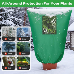 WINTER GARDEN ESSENTIAL | Plant Frost Protection Cover – Breathable Reusable Cover for Shrubs, Pots & Young Trees