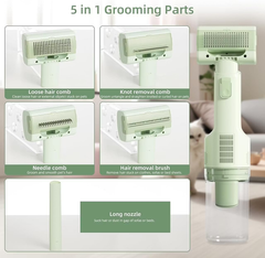 Pet grooming vacuum cleaner - silent handheld vacuum brush