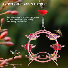 Pinwheel-Shaped Outdoor Hummingbird Feeder