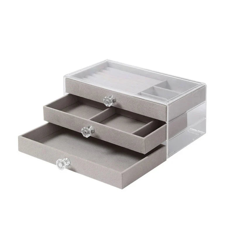 2-Layer Jewelry Organizer Box Storage Case