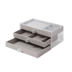2-Layer Jewelry Organizer Box Storage Case