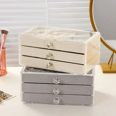 2-Layer Jewelry Organizer Box Storage Case