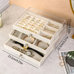 2-Layer Jewelry Organizer Box Storage Case