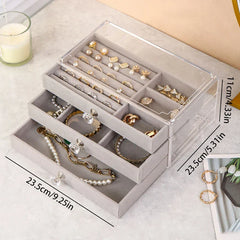 2-Layer Jewelry Organizer Box Storage Case