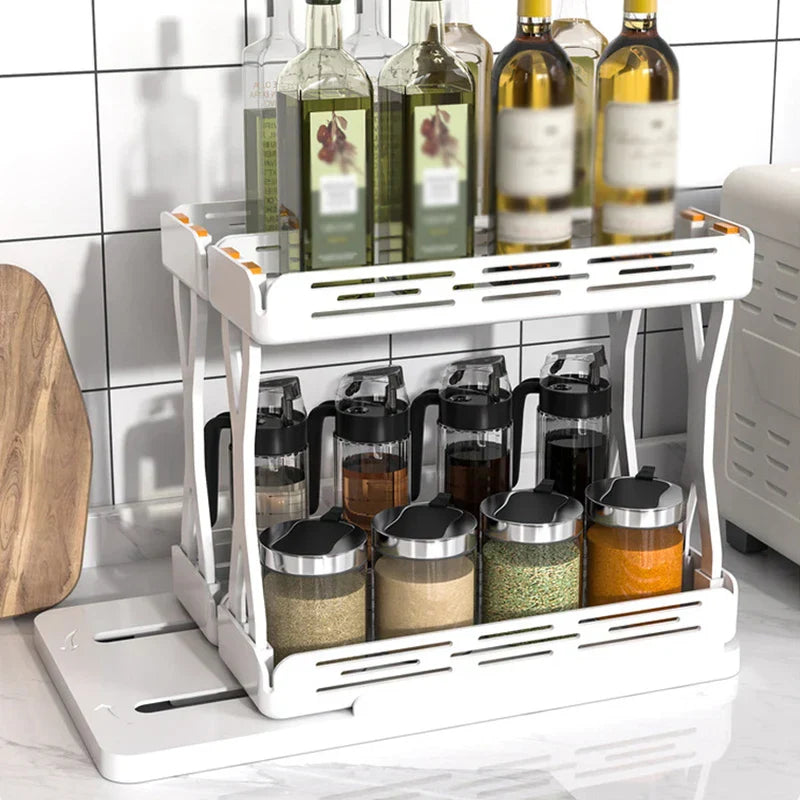 2-Tier Double Layer Storage Shelf Rack