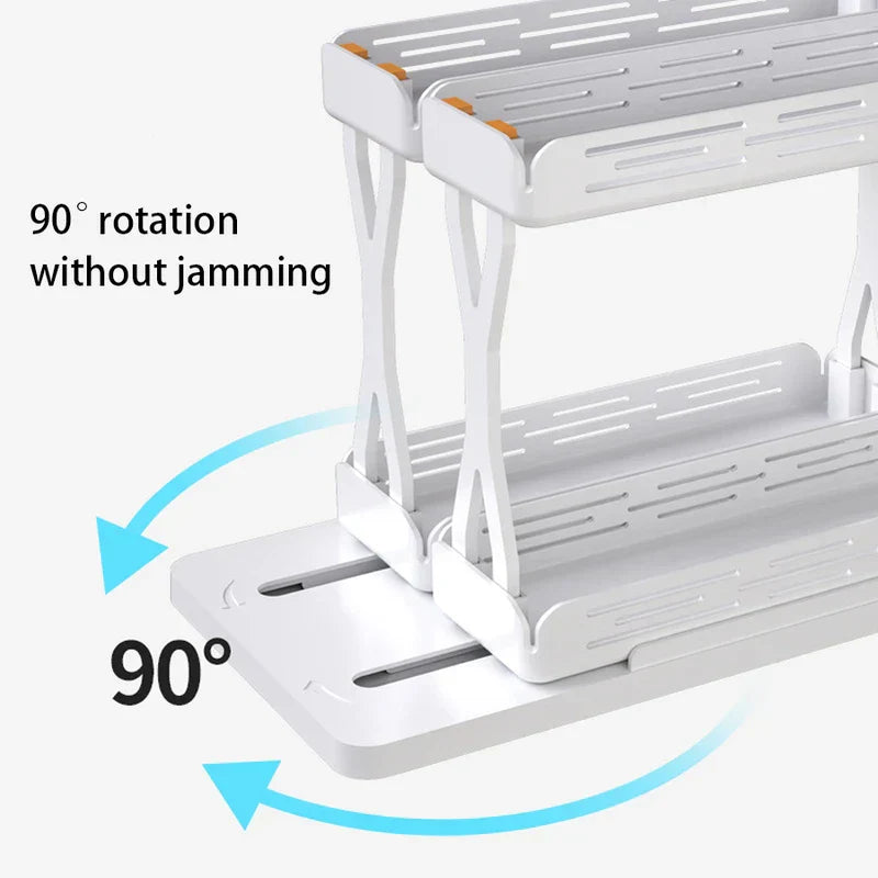 2-Tier Double Layer Storage Shelf Rack
