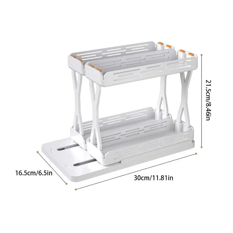 2-Tier Double Layer Storage Shelf Rack