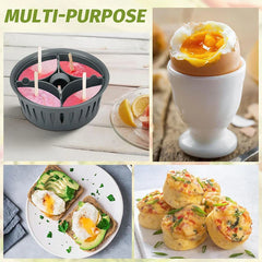 2-In-1 Egg Cooker Boiler Steamer Poacher