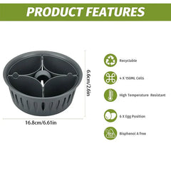 2-In-1 Egg Cooker Boiler Steamer Poacher