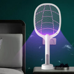 2-In-1 Electric Fly Swatter Bug Zapper Racket