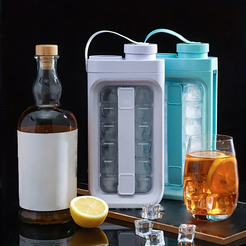 2-in-1 Ice Ball Maker Kettle Bottle Tray