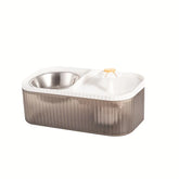 2-in-1 Pet Water Fountain and Food Bowl Set