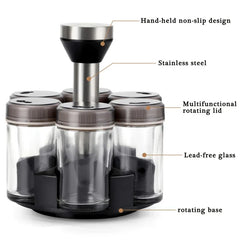 2-in-1 Rotating Spice Rack Organizer