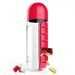 2-in-1 Water Bottle with Pill Organizer