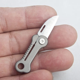 Mini Bone Shape Folding Knife – Titanium Alloy EDC Pocket Tool Keychain