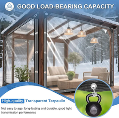 Clear Waterproof Tarp for Rain & Wind Protection