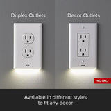 Outlet Cover with Integrated LED Night GuideLight