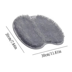 silicone shower foot scrubber mat with soap