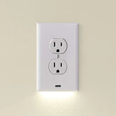 Outlet Cover with Integrated LED Night Light