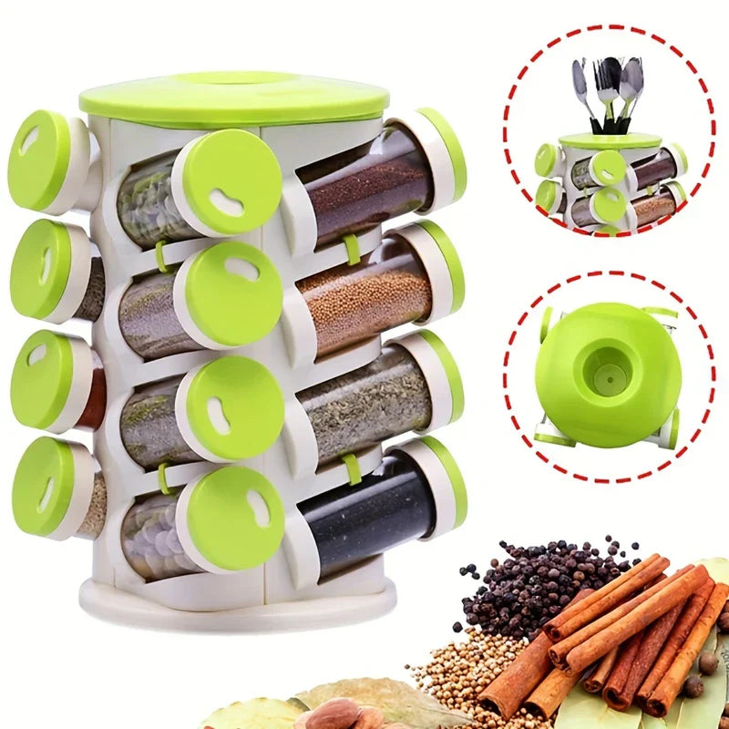 3-Section Rotating Spice Container Shaker