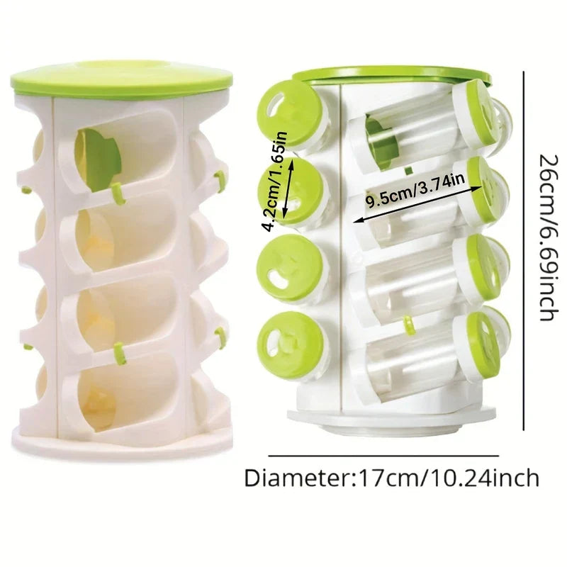 3-Section Rotating Spice Container Shaker
