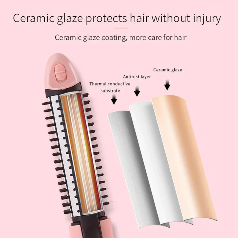 3-In-1 Hair Curler Straightener Wand Set