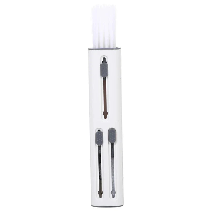 White multi-function keyboard cleaning brush with extended soft bristle head