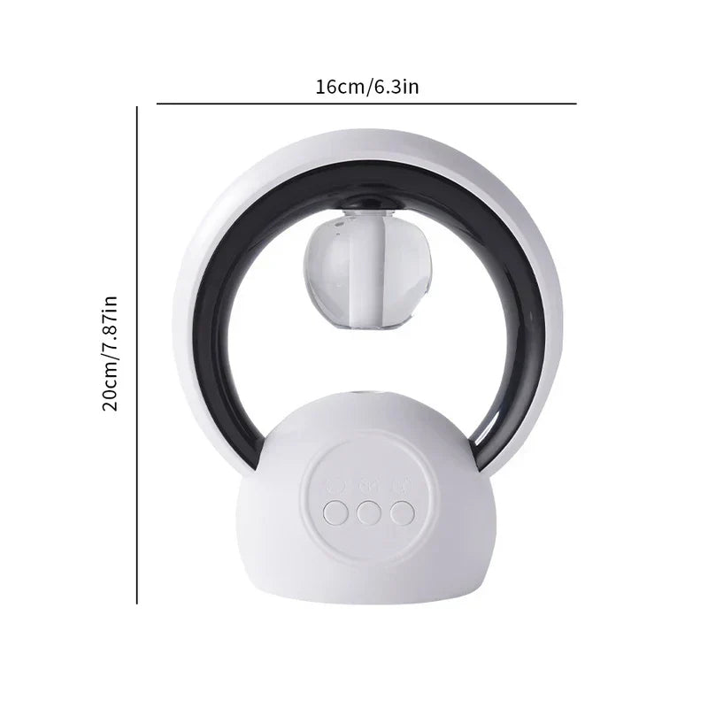 White humidifier night light with dimensions labeled 16cm wide and 20cm tall on a white background.