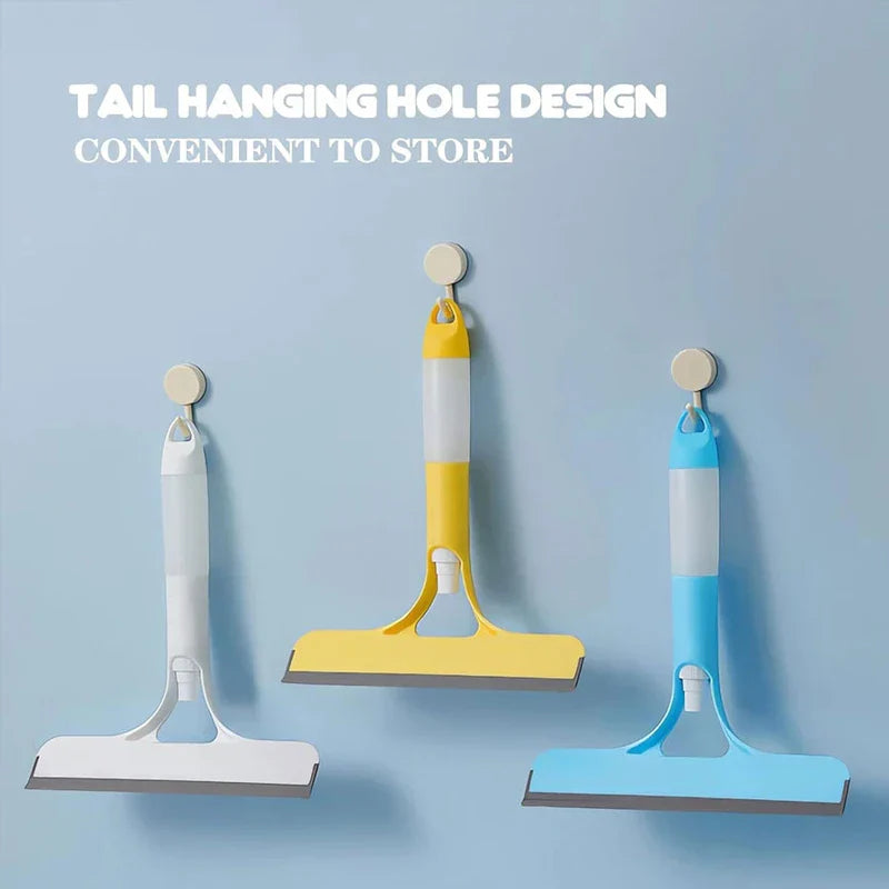 3-In-1 Window Glass Squeegee Scrubber Spray Bottle Cleaner