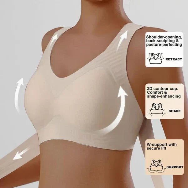 Posture corrector bra worn under clothing