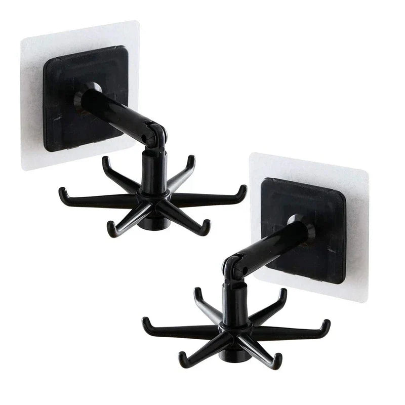 360 Rotating Adhesive Utensil Holder Hooks
