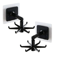 360 Rotating Adhesive Utensil Holder Hooks