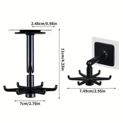 360 Rotating Adhesive Utensil Holder Hooks