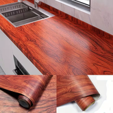 Peel & Stick Wood Grain Wallpaper - Waterproof, Oil-Resistant Vinyl Film for Kitchen, Bathroom, Furniture Makeover - Easy Apply & Remove