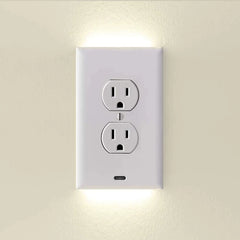 Outlet Cover with Integrated LED Night Light