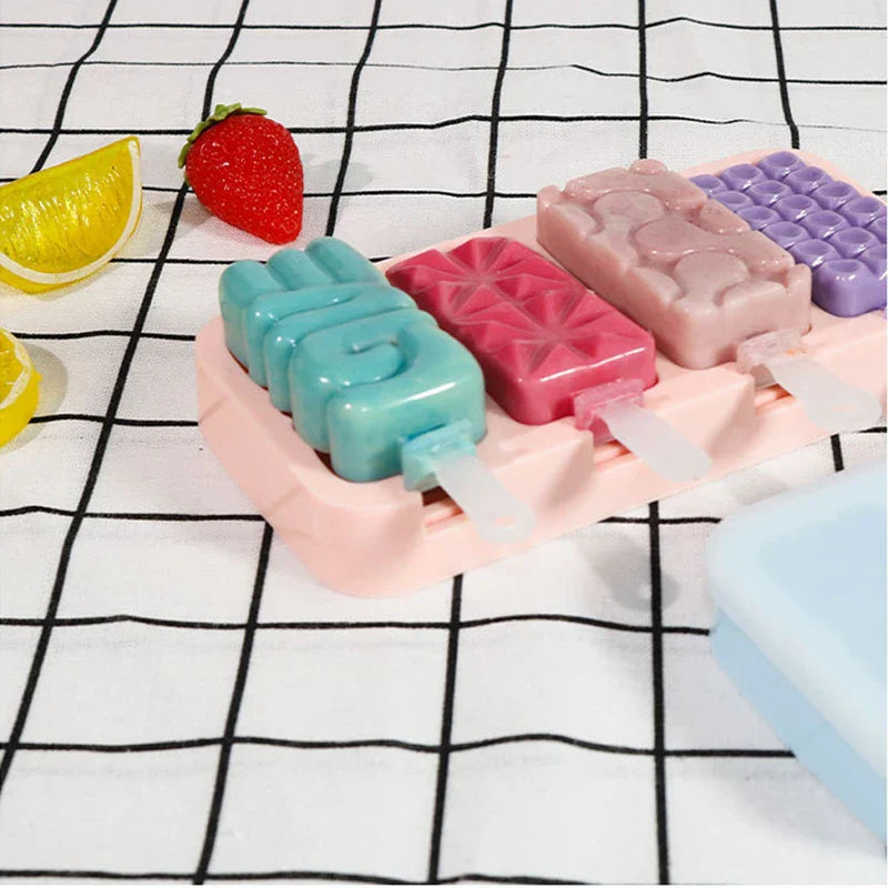 4-Cavity Popsicle Ice Cream Mold