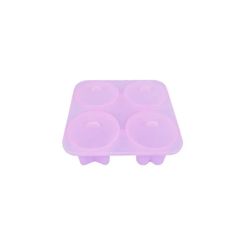 4-Cavity Square Silicone Ice Cube Tray Mold