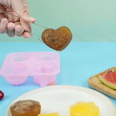 4-Cavity Square Silicone Ice Cube Tray Mold