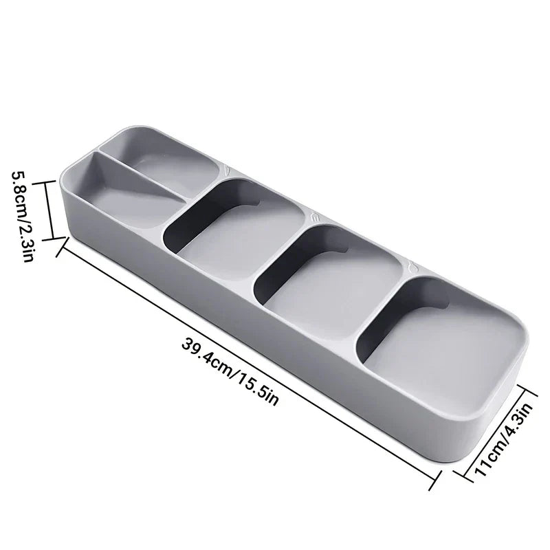 4-Tier Compact Vertical Cutlery Organizer