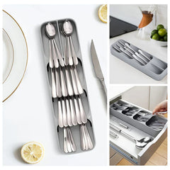4-Tier Compact Vertical Cutlery Organizer