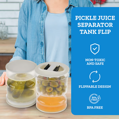 Pickle And Olives Jar Container With Strainer