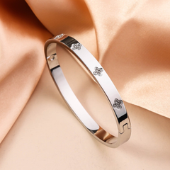 5-Piece Titanium Steel Starry Sky Bangles, 18K Gold-Plated