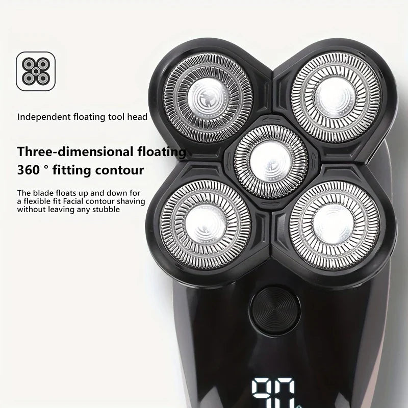 5-In-1 Electric Head Shaver Bald Grooming Kit