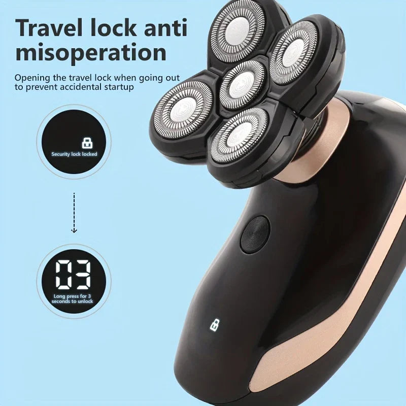 5-In-1 Electric Head Shaver Bald Grooming Kit