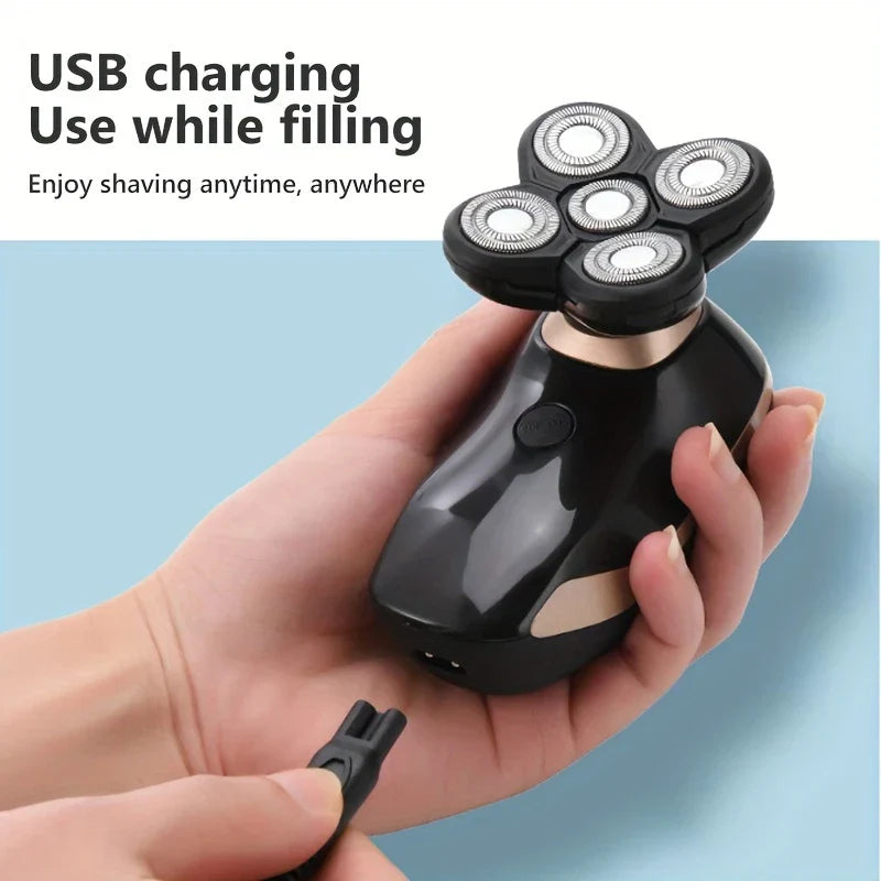 5-In-1 Electric Head Shaver Bald Grooming Kit