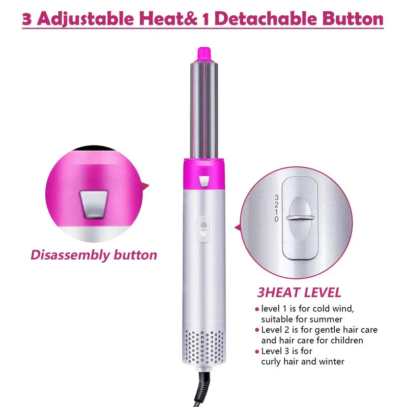 5-in-1 Hot Air Brush Styler Dryer Volumizer