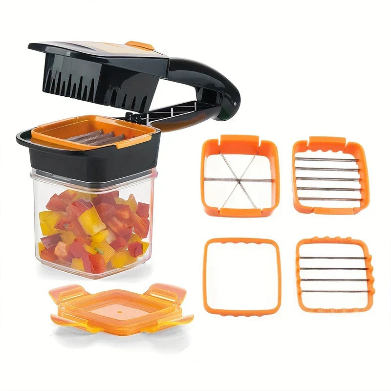 5-in-1 Push Down Vegetable Chopper Dicer Slicer