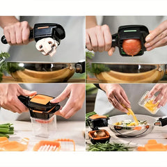 5-in-1 Push Down Vegetable Chopper Dicer Slicer