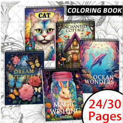 DIY Coloring Book for Adults | Stress Relief Therapeutic Art Book, Multiple Patterns Available